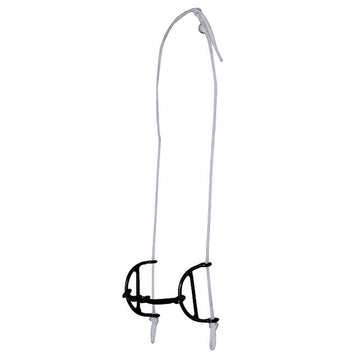 BS Skirting Gag Bit, 5-1/4" Sweet Iron Snaffle Mouth Black PP Cord Headstall